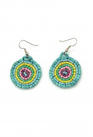 Round Ceramic Bead Earrings